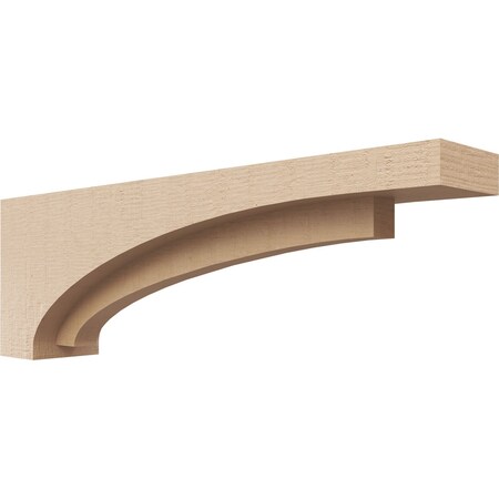 Ekena Millwork 3"W x 18"D x 6"H Thin Rivera Rough Cedar Woodgrain TimberThane Corbel, Primed Tan CORUR03X18X06RIVRCPR